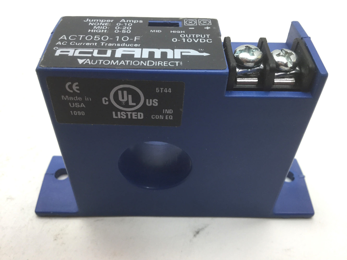 Used Automation Direct ACT050-10-F ACUAMP AC Current Transducer, Out: 0-10VDC