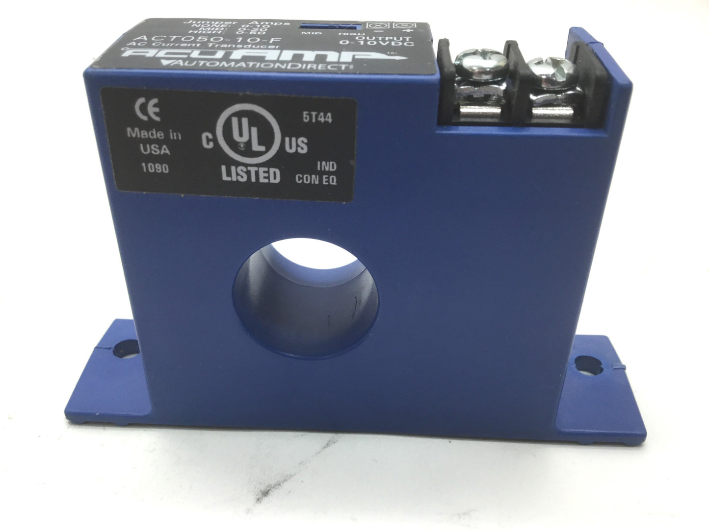 Used Automation Direct ACT050-10-F ACUAMP AC Current Transducer, Out: 0-10VDC