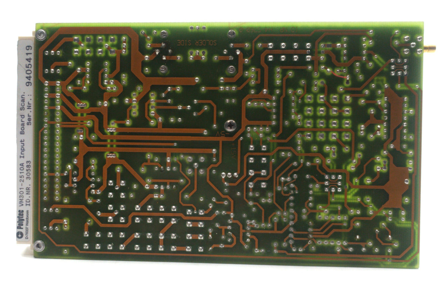 Used Polytec VM301-2510A Laser Vibrometer Input Board, From Polytec OFV-3001
