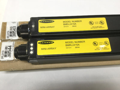 New Other Banner BMEL2416A BMRL2416A Mini-Array Measuring Light Screen Emitter & Receiver