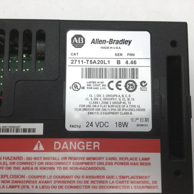For Parts Allen Bradley 2711-T5A20L1 PanelView 550 Touch Screen, Series B, *Bad Screen*