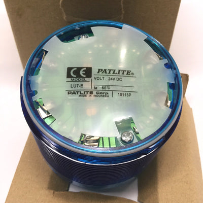 Patlite LU7-E-B Stack Light Tower LED Blue Lens Lamp Module, 70mm Dia, 24VDC