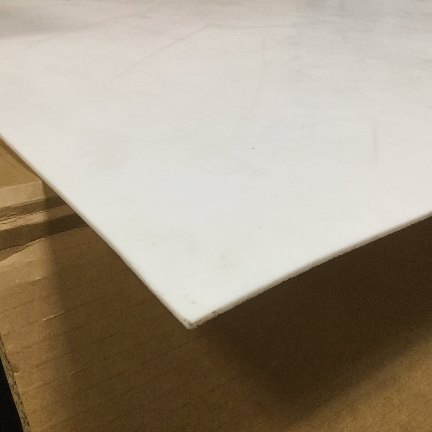 New – Open box PTFE Teflon Sheet, Dimensions: 48" x 48", Thickness: 1/8", Color: White