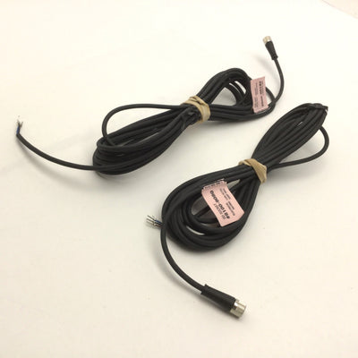 Used Lot of 2 Tolomatic 8100-9080 Quick-Disconnect Cable, 120VAC/DC 3A, Female Socket