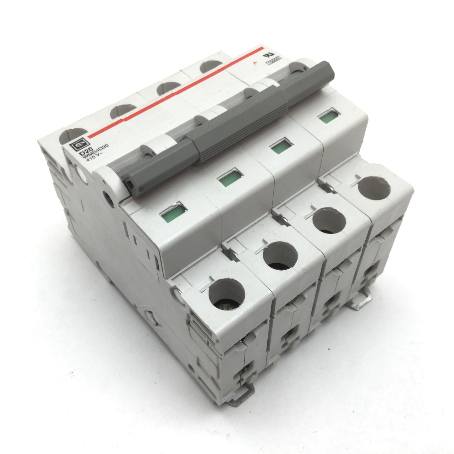 Used Cutler Hammer WMS4D20 Circuit Breaker, 4-Pole, D-Curve, Rating: 20A 415VAC