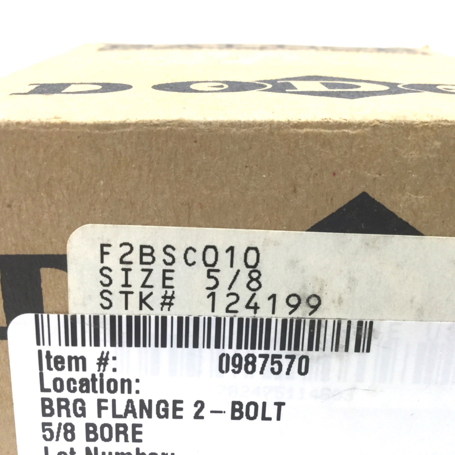 New Baldor Dodge F2BSC010 124199 5/8" Cast Iron Flange-Mount Ball Bearing Unit