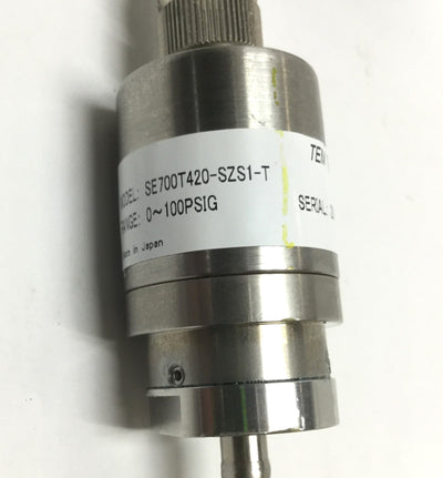 Used Tem Tech SE700T420-SZS1-T Analog Pressure Transmitter Sensor 0-100psi, 4-20mA