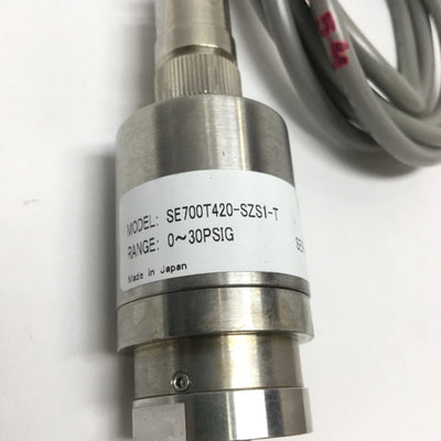 Used Tem Tech SE700T420-SZS1-T Analog Pressure Transmitter Sensor 0-30psi, 4-20mA