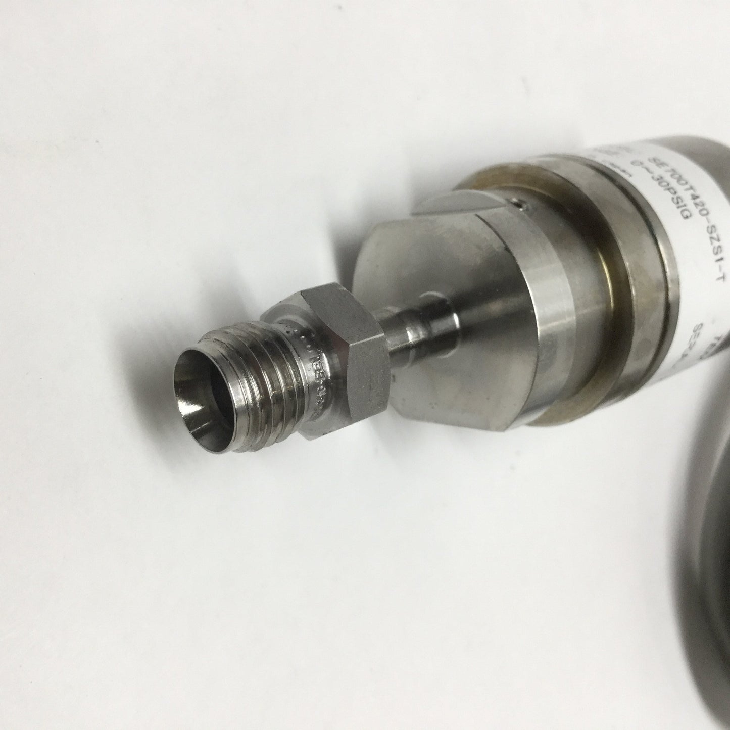 Used Tem Tech SE700T420-SZS1-T Analog Pressure Transmitter Sensor 0-30psi, 4-20mA