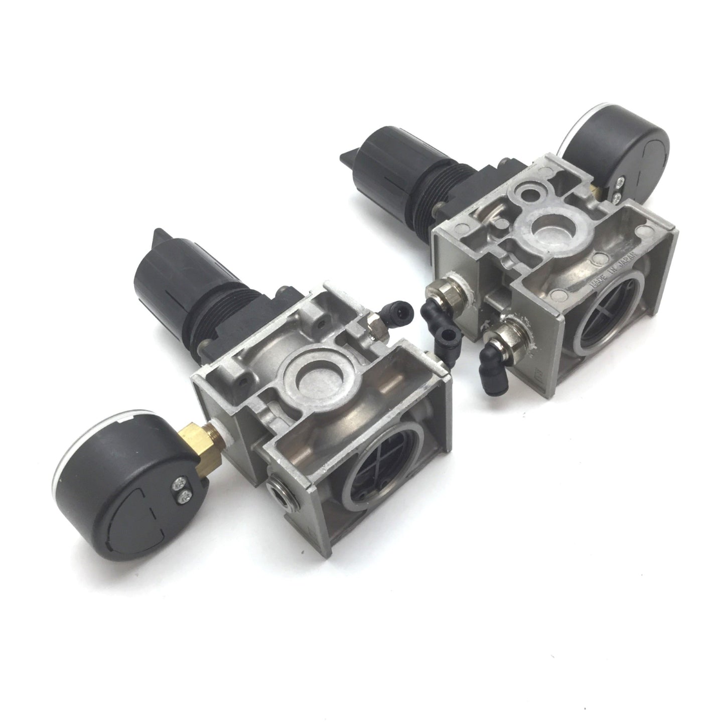 Used Lot of 2 SMC NARM2500-B-N02 Regulator, Set Pressure: 0.05-0.85MPa, 1/4" NPT
