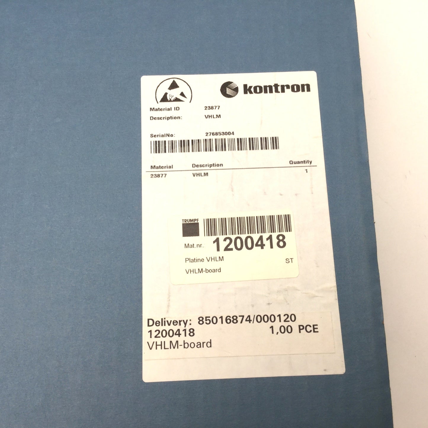 New TRUMPF HAAS Kontron VHLM 18-21-37-00/01 VHLM Module 1200418