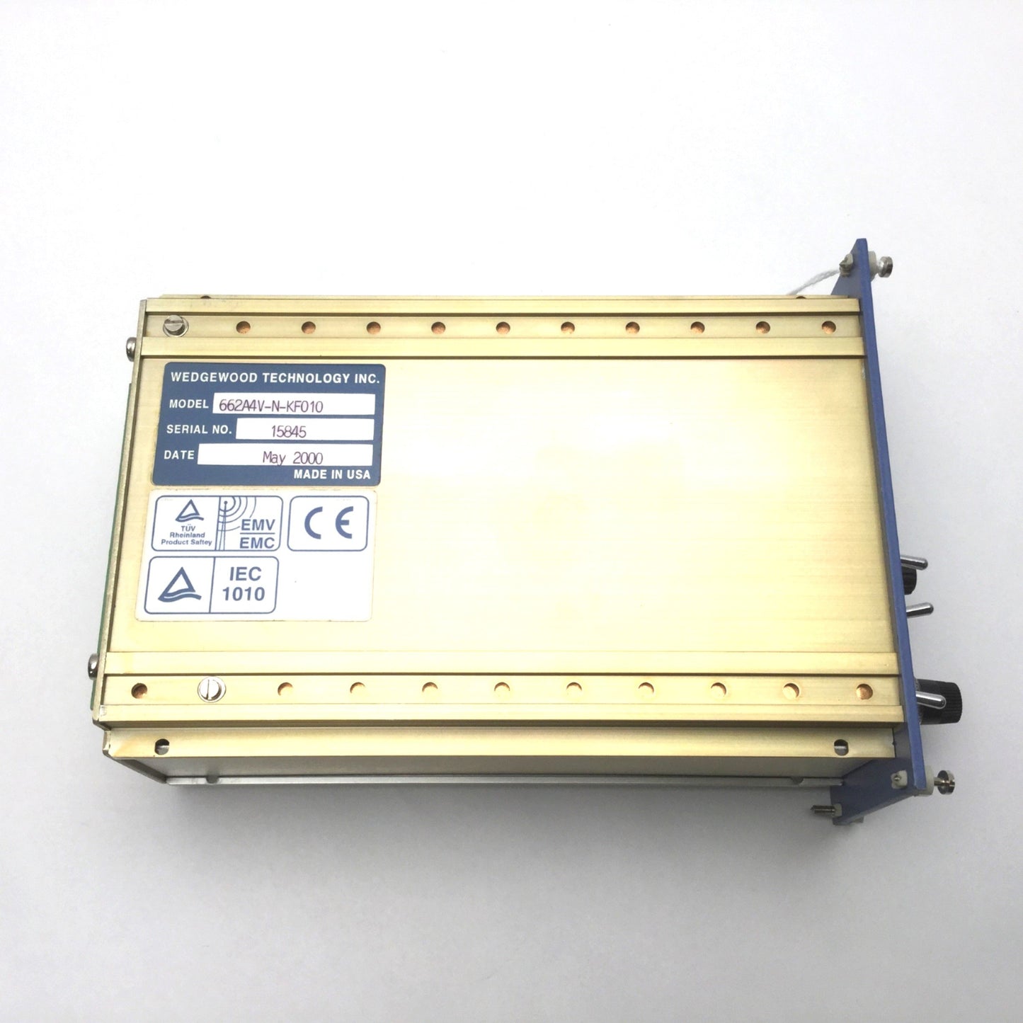 Used Wedgewood Technology 662A4V-N-KF010 Model 662 Bio Station UV Analyzer Monitor