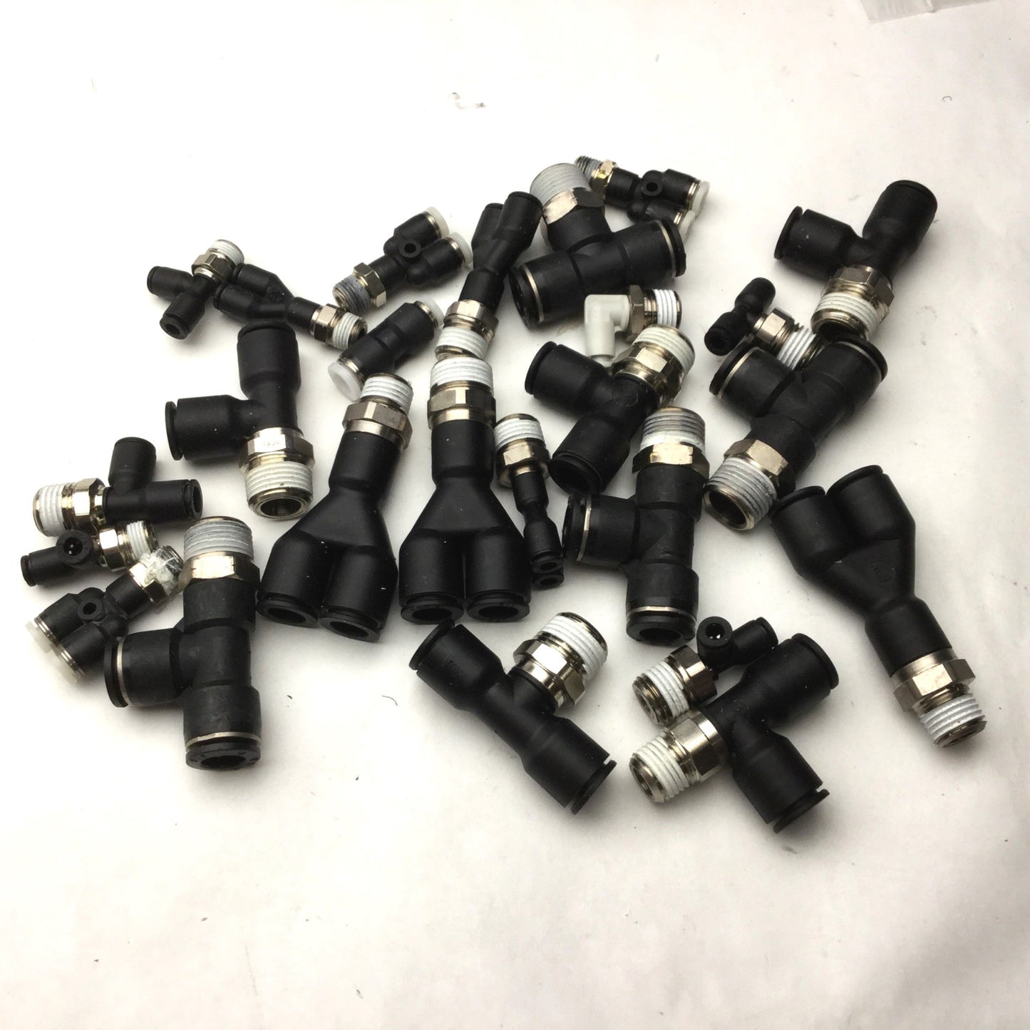 Used Lot of 25 Miscellaneous Assorted Connectors/Fittings, See Pictures for Details