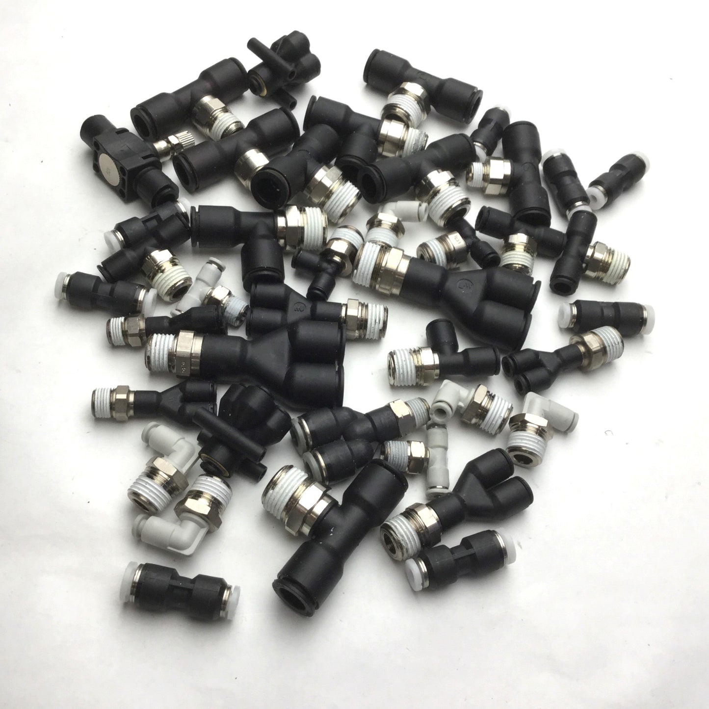 Used Lot of 40 Miscellaneous Assorted Connectors/Fittings, See Pictures for Details