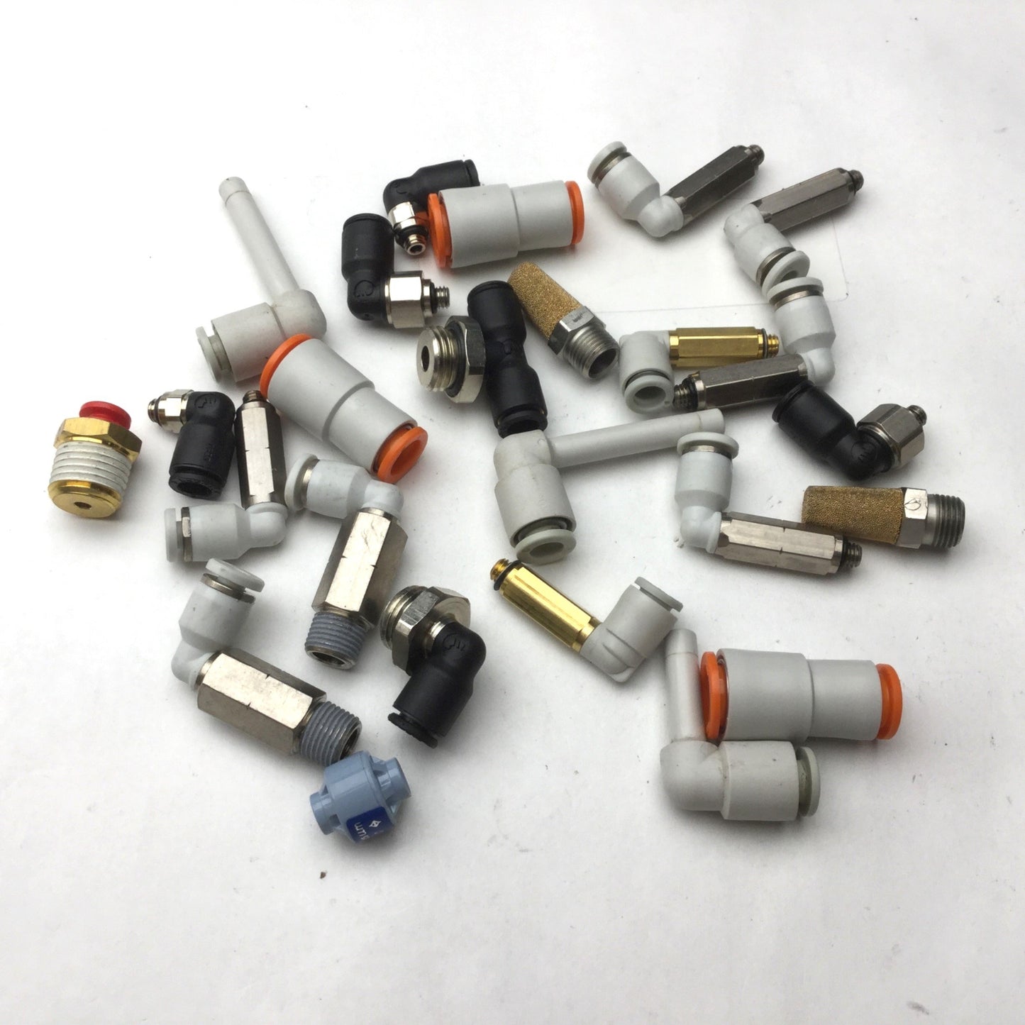 Used Lot of 25 Miscellaneous Assorted Connectors & Fittings, See Pics for Details