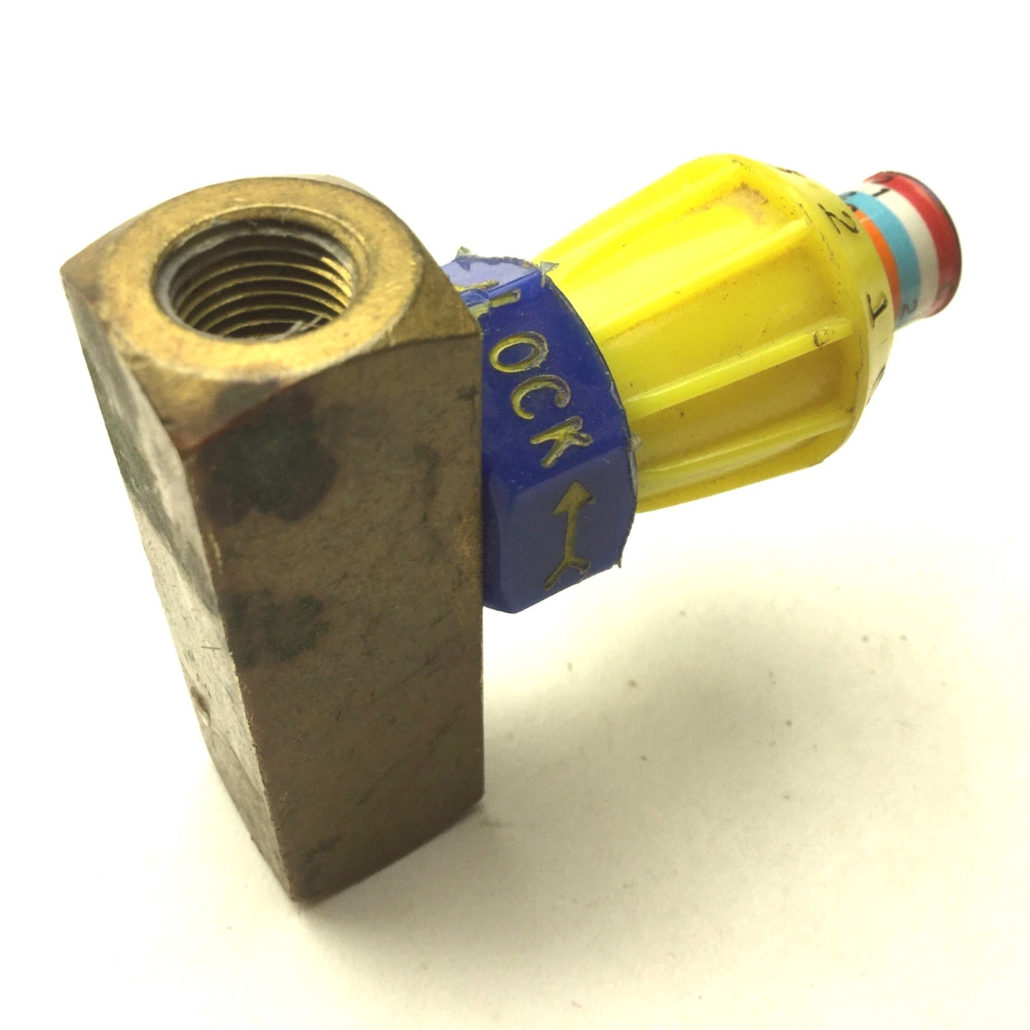 Used Deltrol EFL 10 B Easy Read Brass Flow Control Valve, 1/8" NPT, Range: 0-4