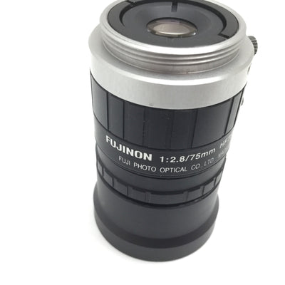 Used Fujinon HF75HA-1B Machine Vision Camera Lens 2/3" 75mm FL F2.8-22 C-Mount