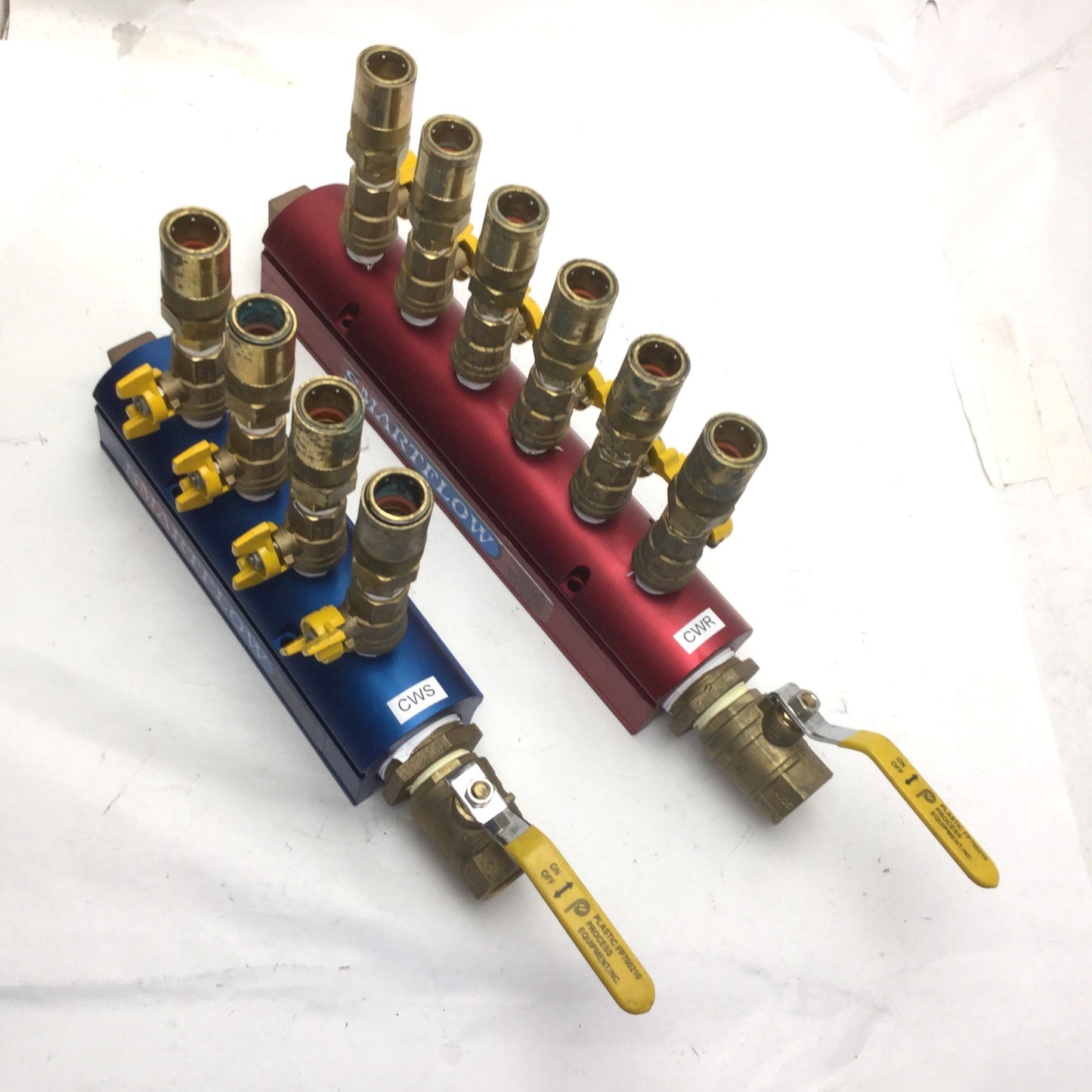 Used Burger & Brown Smartflow Hot & Cold 1-1/2" Aluminum Manifolds, 1/2" Ports