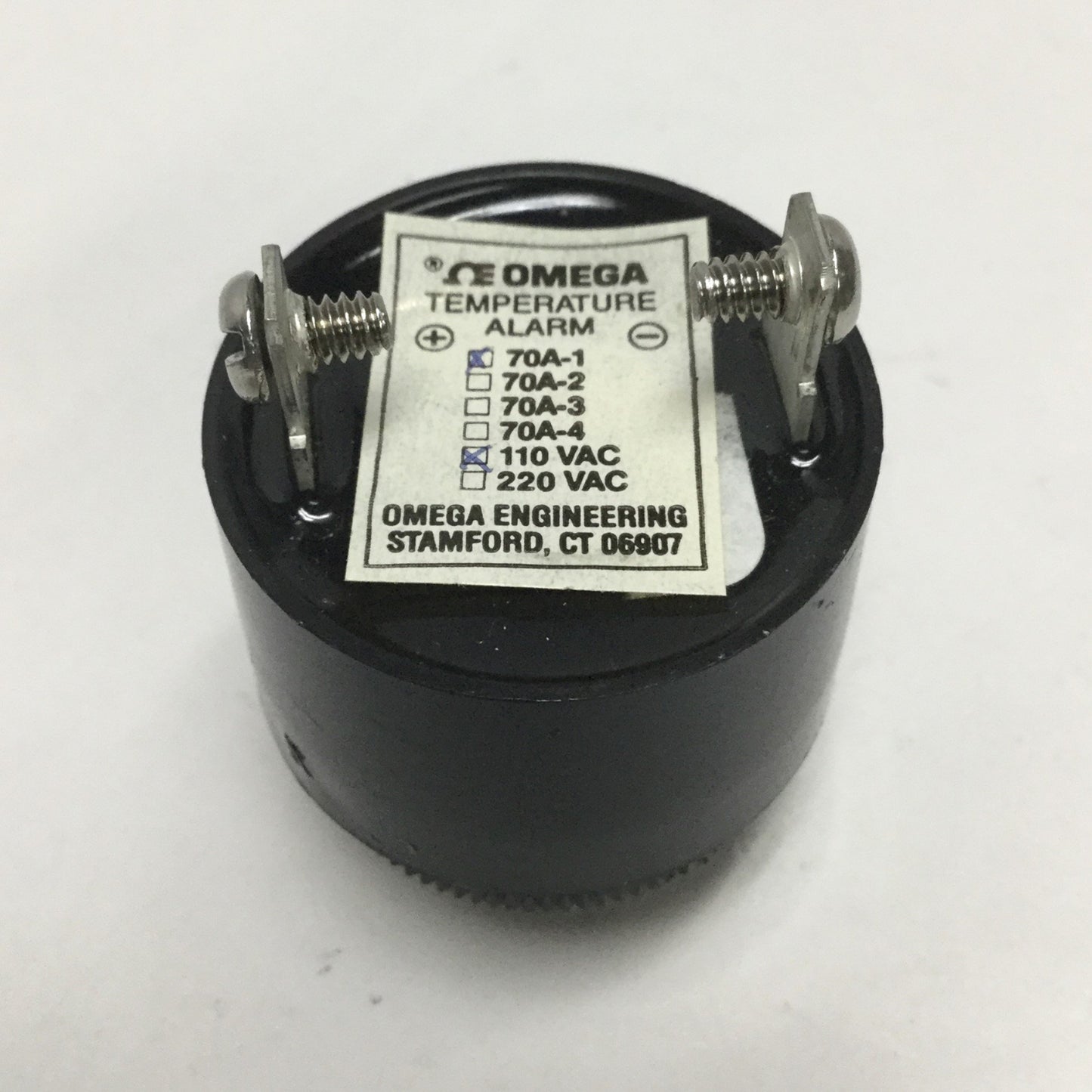 Used Omega 70A-1 Temperature Controller Alarm Buzzer 95dB @ 2900Hz, 110VAC