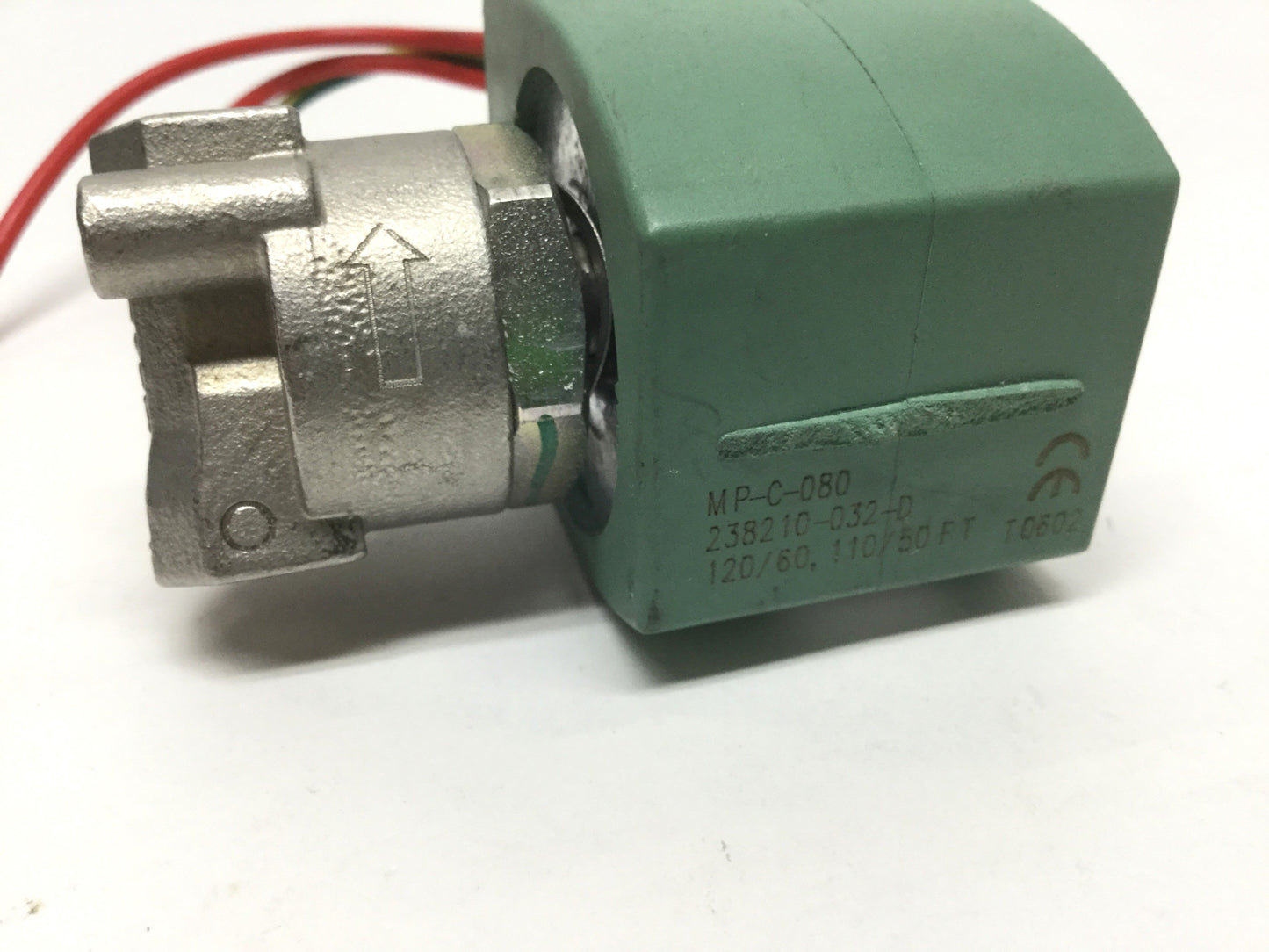 Used Asco 8262H012 Red Hat II Solenoid 2-Way Stainless Shutoff Valve 1/8" NPT, 120VAC