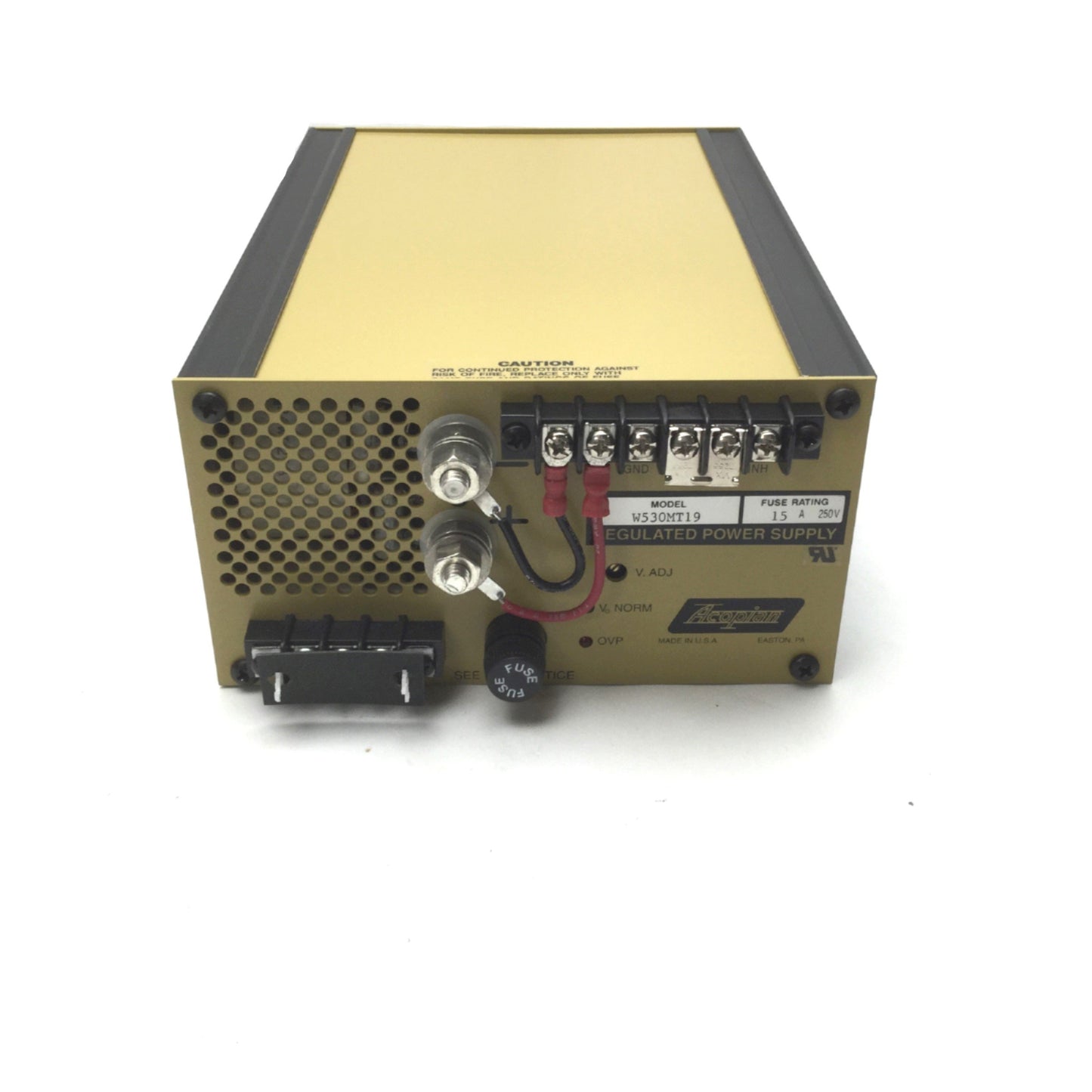 New Acopian W530MT19 Wide Adjust Regulated Switching Mode Power Supply 5-30VDC 19A