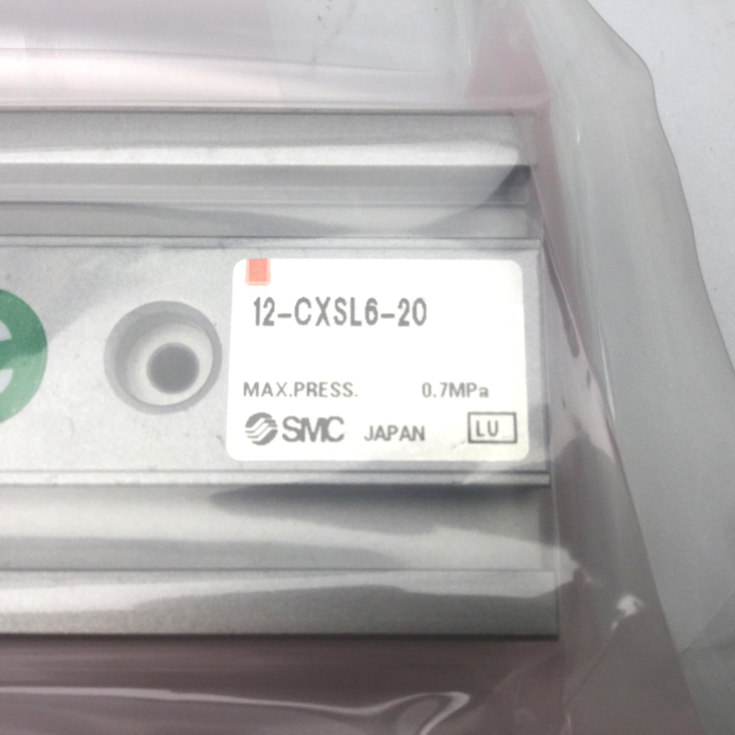New SMC 12-CXSL6-20 Dual Rod Guided Cylinder, Bore: 6mm, Stroke: 20mm, 0.7MPa Max