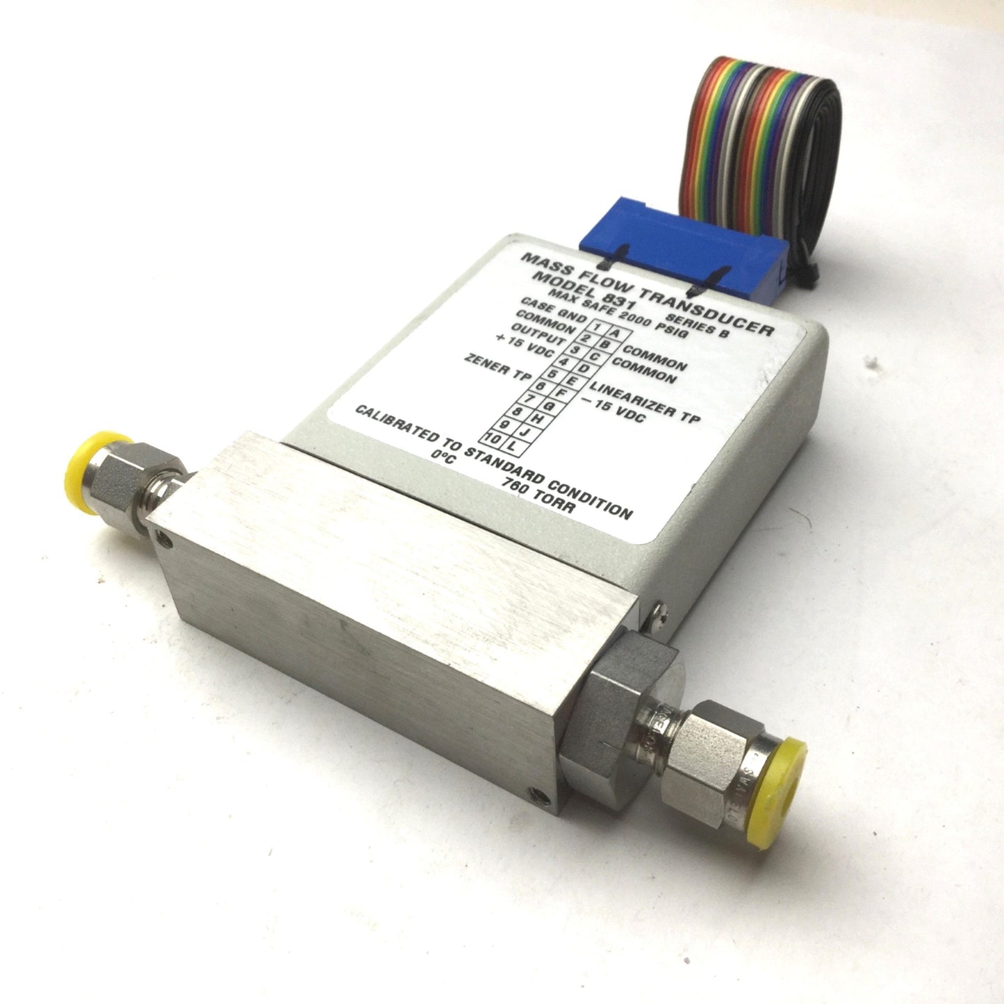 Used BOC Edwards 831 Mass Flow Transducer, 831MFT, 5SLPM, Series B, Max: 2000 PSIG