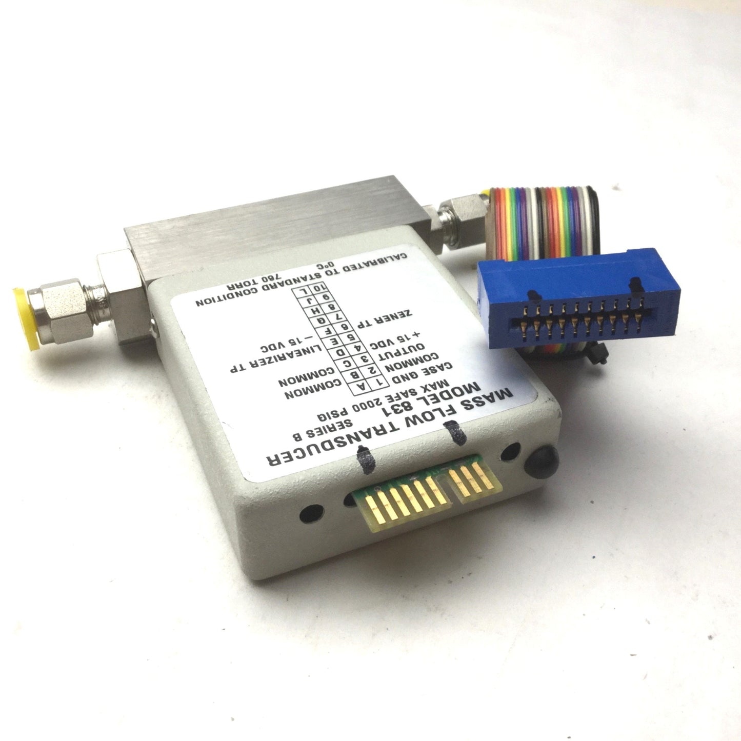 Used BOC Edwards 831 Mass Flow Transducer, 831MFT, 5SLPM, Series B, Max: 2000 PSIG
