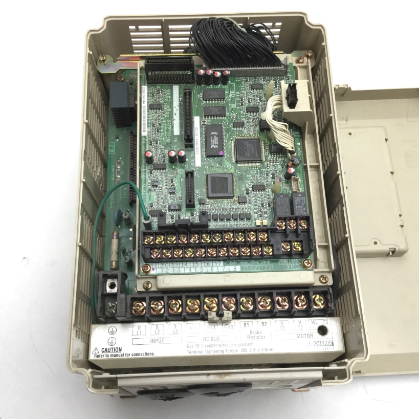 Used Yaskawa CIMR-G5U27P5 Inverter Drive, 3-Phase, With JVOP-130U Operator *Damaged*