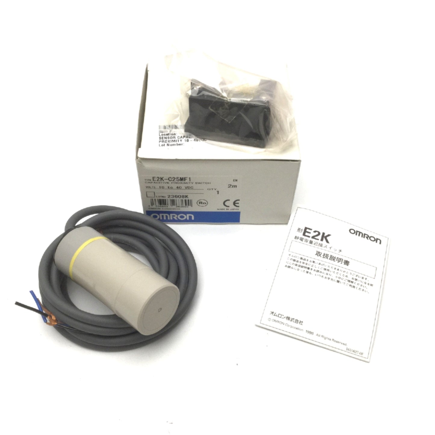 New Omron E2K-C25MF1 Capacitive Proximity Sensor, Sense Distance: 25mm 12-24VDC PNP