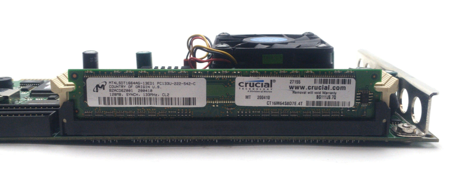 Used Advantech PCA-6180E2 Single Board Computer, Intel P3 850MHz, 128MB RAM *Bad Fan*