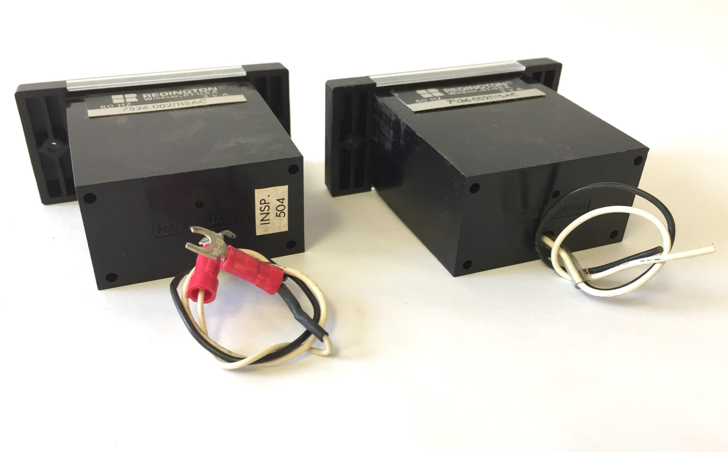 Used Lot of 2 Redington 7526-002 Hour Meter Counters, 6 Digits, 115VAC 60Hz