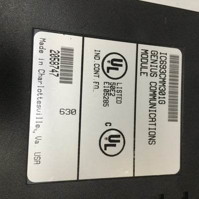 Used GE Fanuc IC693CMM301G Series 90-30 Genius Bus Communications Module, 256 bits
