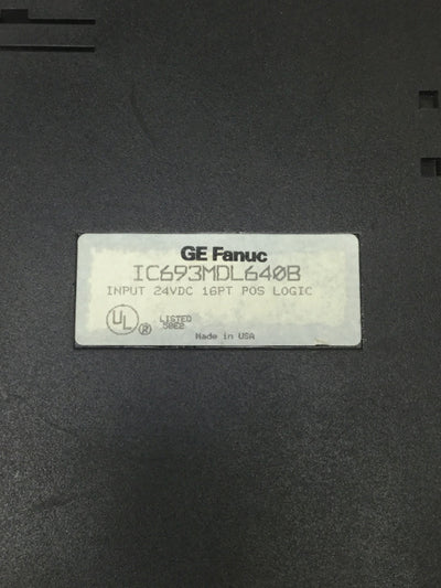 Used GE Fanuc IC693MDL640B Series 90-30 Input Module, 24VDC 16-Point Positive Logic