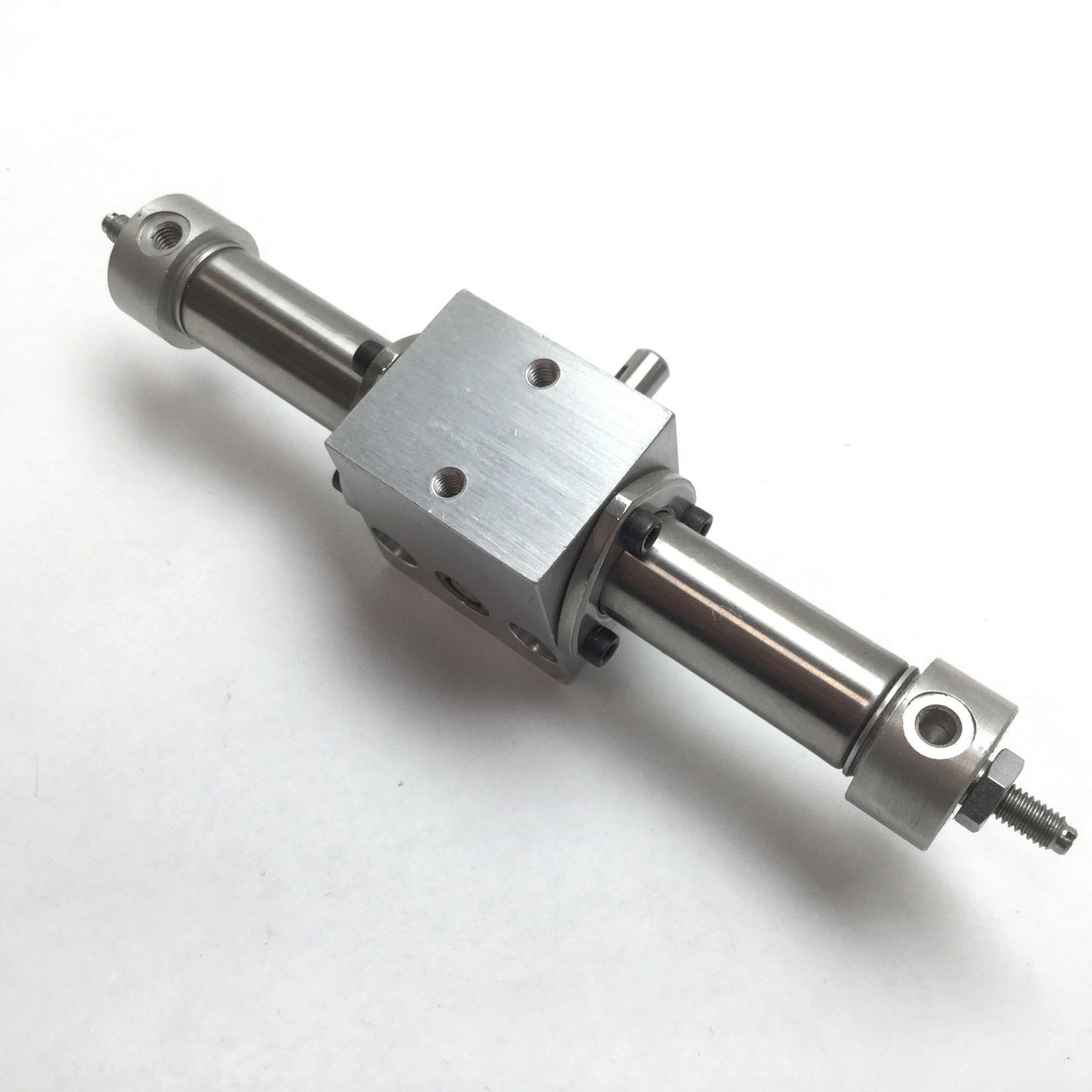 Used Bimba PT-006180-A1B1 Pneu-Turn Rotary Actuator, 180°, Bore: 9/16", Shaft: 1/4"