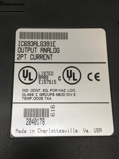 Used GE Fanuc IC693ALG391E Series 90-30 Analog Current Output Module, 2-Channel