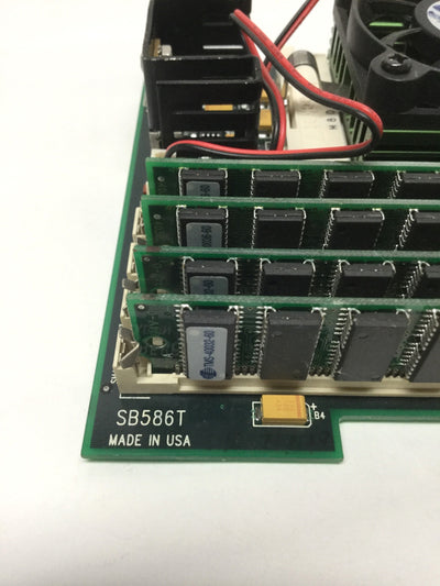 Used ICS SB586TV Single Board Computer PICMG 1.0 PCI-ISA Intel P55C 200MHz 64MB RAM