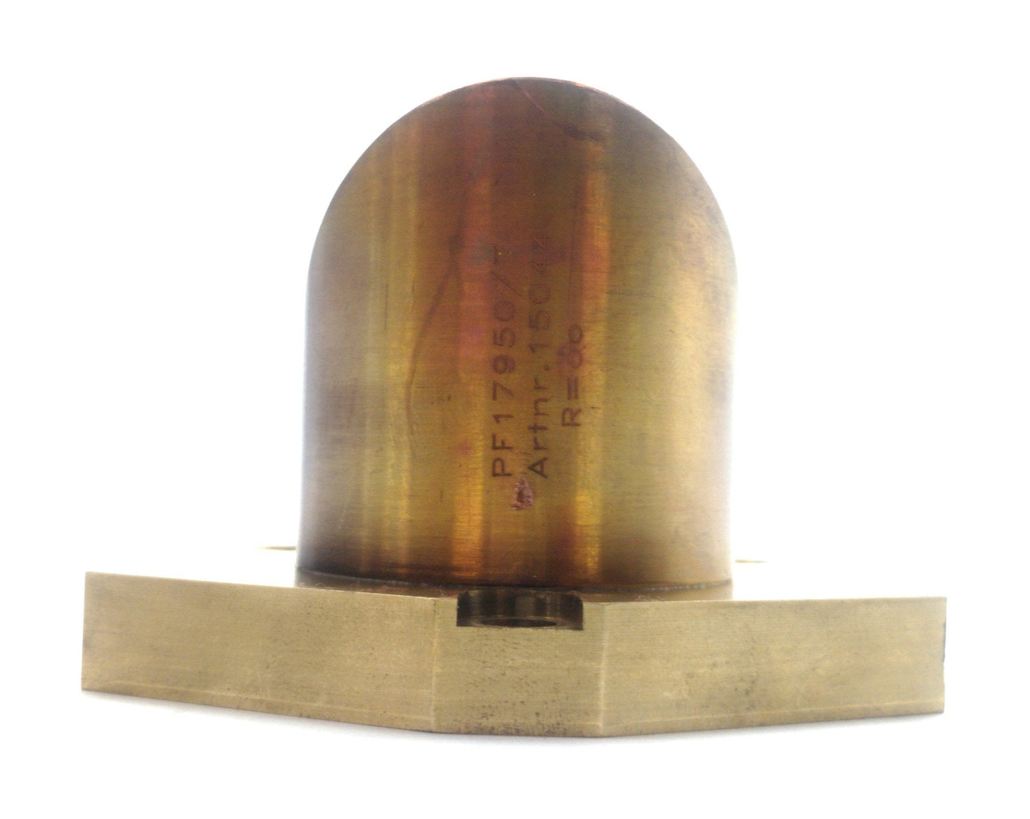 Used Kugler 15044 PF17950/7 Flat Copper Laser Mirror 90ø ?49.5 OFHC w/Cooling Plate