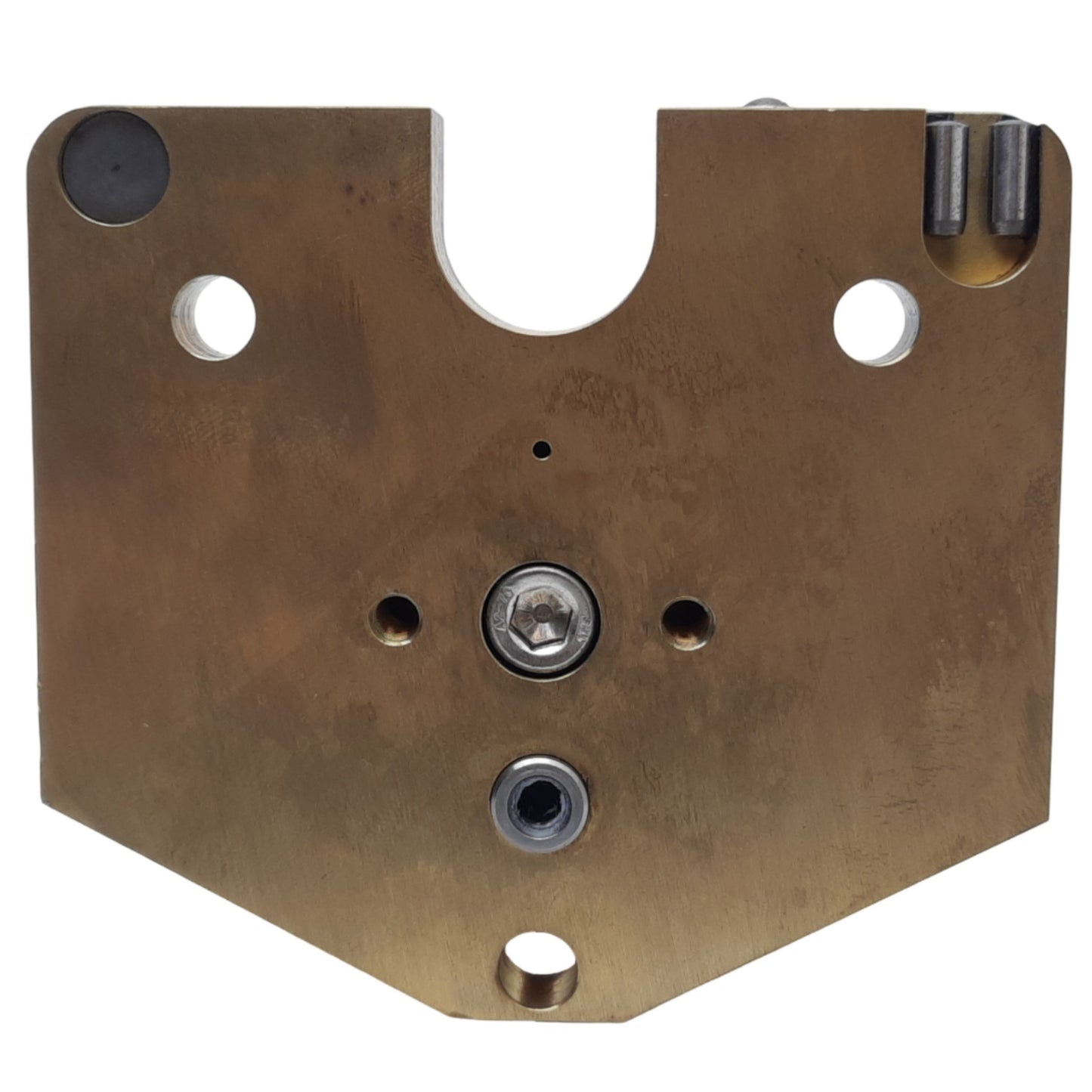 Used Kugler 15044 PF17950/7 Flat Copper Laser Mirror ø49.5mm 90° OFHC w/Cooling Plate