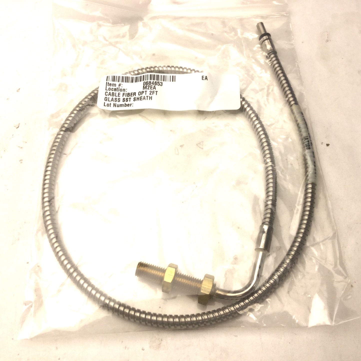 New Banner IAT12S Glass Fiber Optic Right Angle Beam Core Dia: 1.6mm, Length: 2'