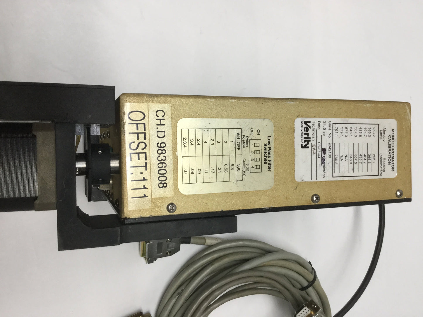 Used Verity EP200Msd Scanning Monochromator/Detector 185-920nm Wavelength, 0.2m (3)