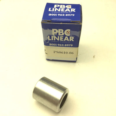 New Other Lot of 2 New PBC Linear PS0610-06 Linear Sleeve Bearing, ID: .375"