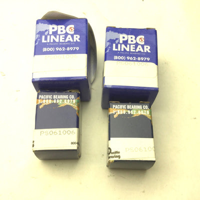 New Other Lot of 4 New PBC Linear PS061006 Linear Sleeve Bearing, ID: .375"