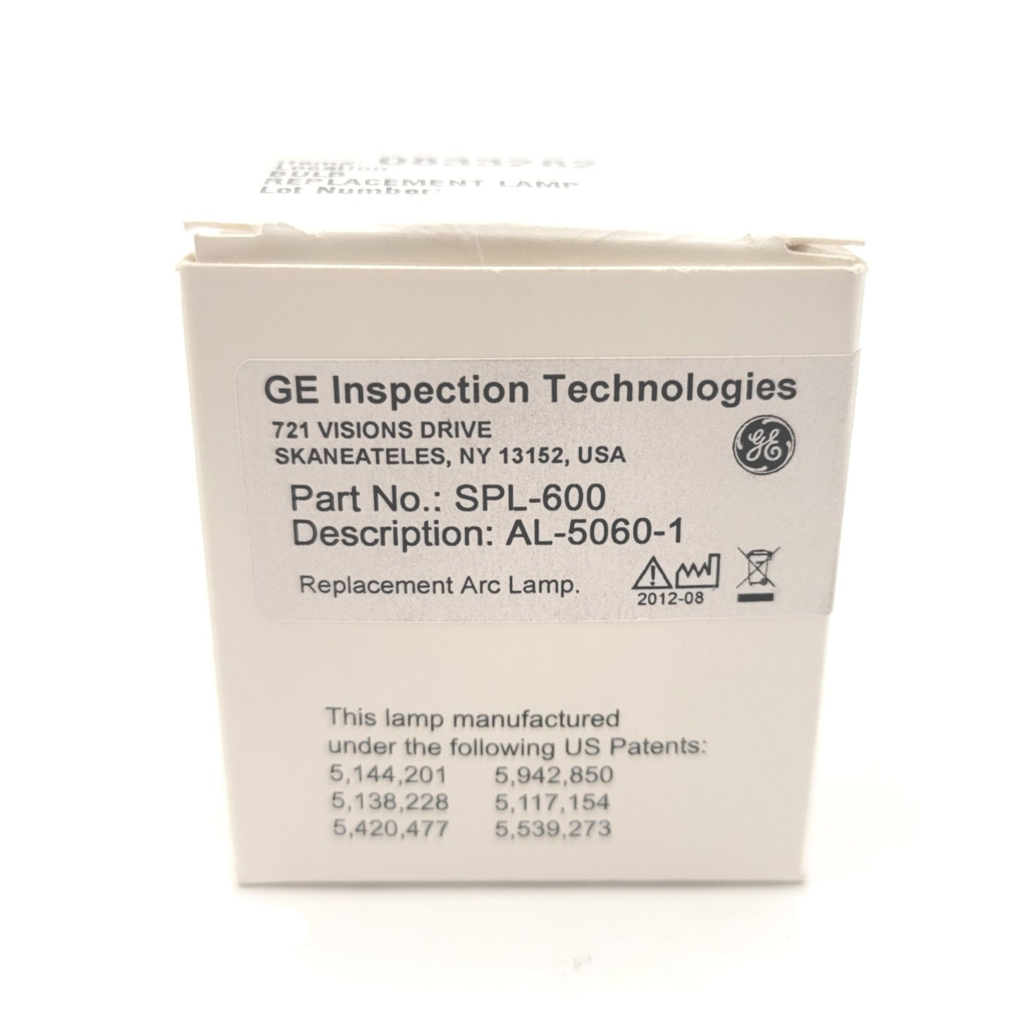 New Inspection Technology GE SPL-600 Miniature Arc Lamp, Shape: MR16, 2-Pin Base