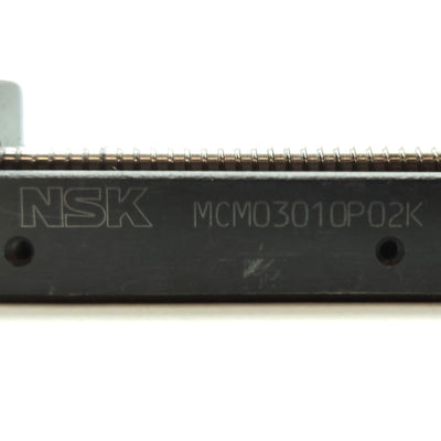 Used NSK MCM03010P02K Monocarrier Linear Actuator, 100mm Travel, 2mm Lead, 5mm Shaft