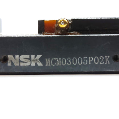 Used NSK MCM03005P02K Monocarrier Linear Actuator, 50mm Travel, 2mm Lead, 5mm Shaft