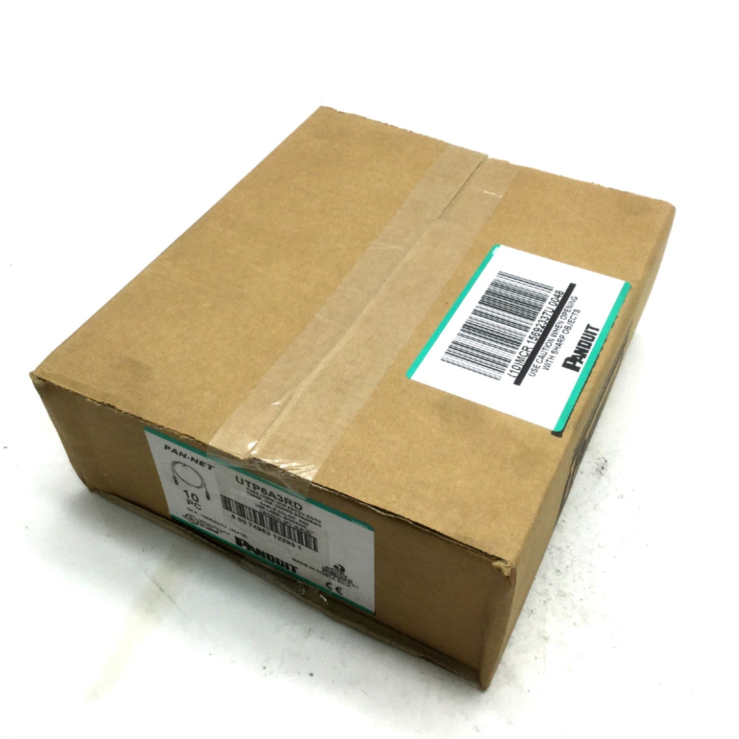 New Box of 10 New Panduit UTP6A3RD Patch Cords W/ MaTriX Tech 3' CAT 6A 10GB RED