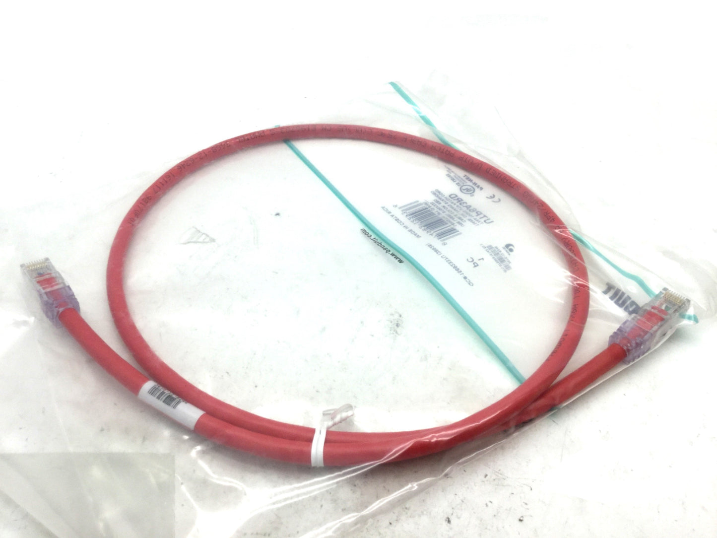 New Box of 10 New Panduit UTP6A3RD Patch Cords W/ MaTriX Tech 3' CAT 6A 10GB RED