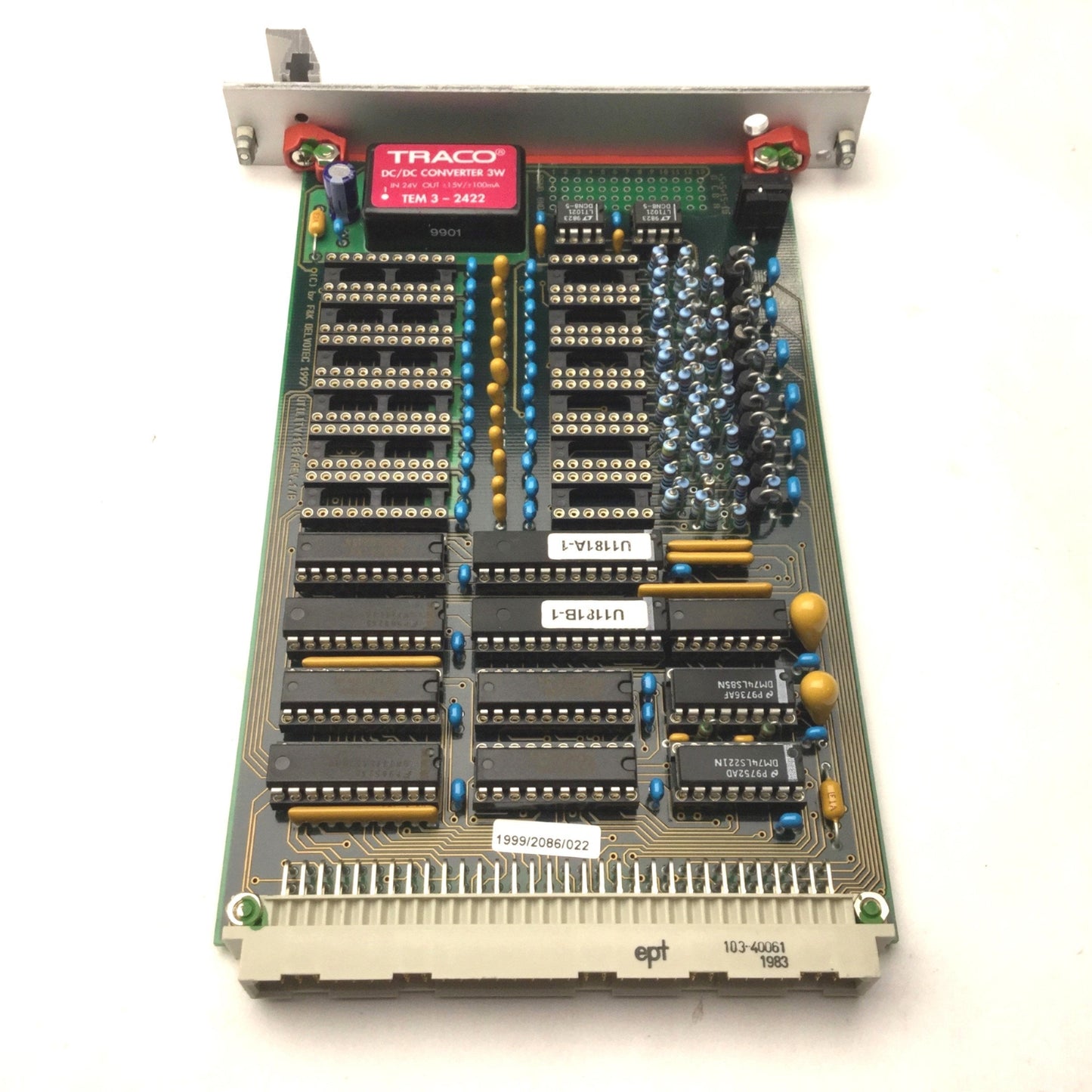 Used F&K Delvotec 1997 UTILITY/1181/REV.1/B Board, 1x 96-Pin Header
