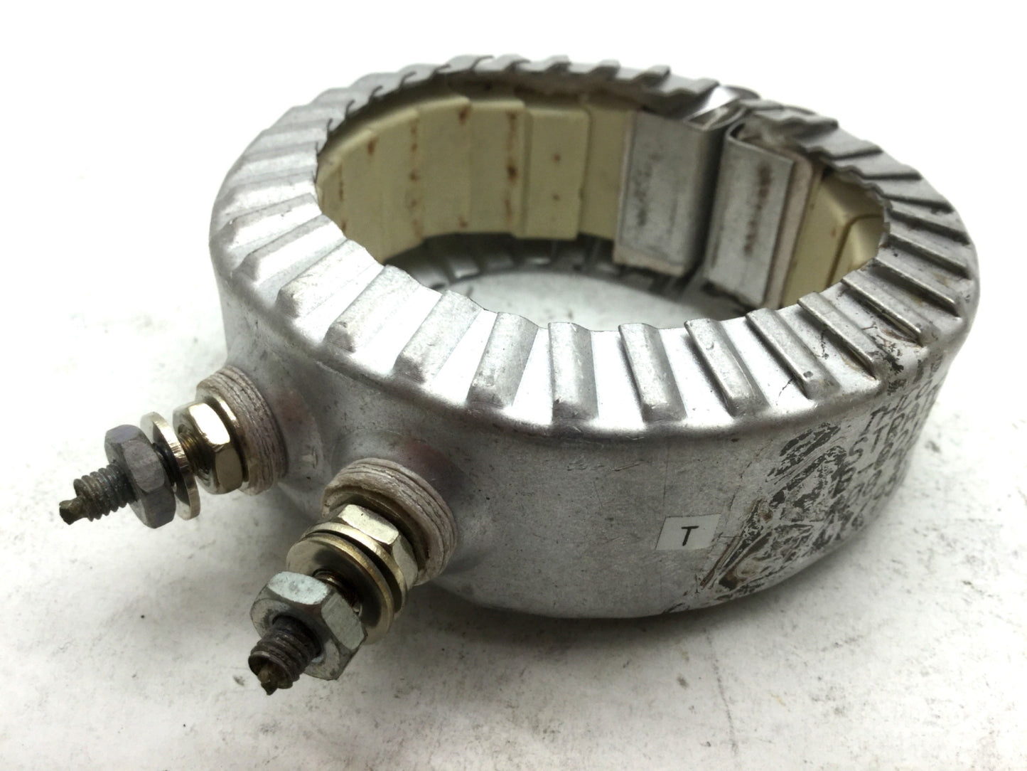 Used IHCo B-02179 Ceramic Nozzle Heater Band 240V 400W ID: 2.5" W: 1.25"